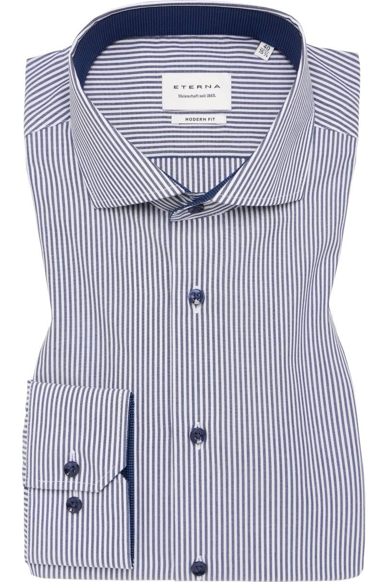 ETERNA Modern Fit Hemd marine, Gestreift
