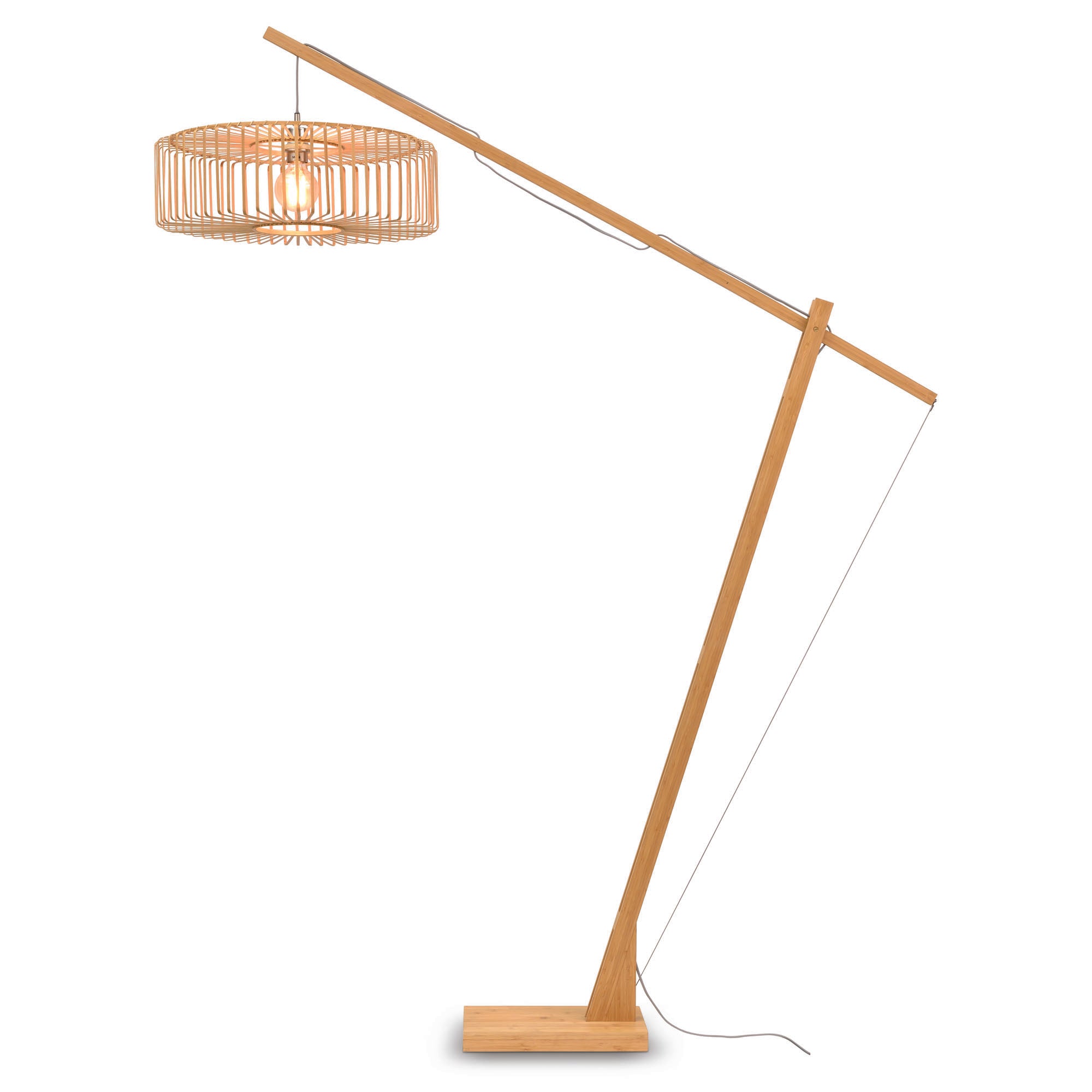 GOOD&MOJO vloerlamp Bromo - bruin - Ø60cm