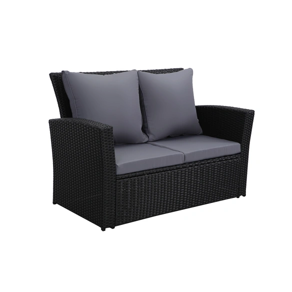 Gartenmöbelset »9193«, 4-teilig, Polyrattan/Textil/Metall