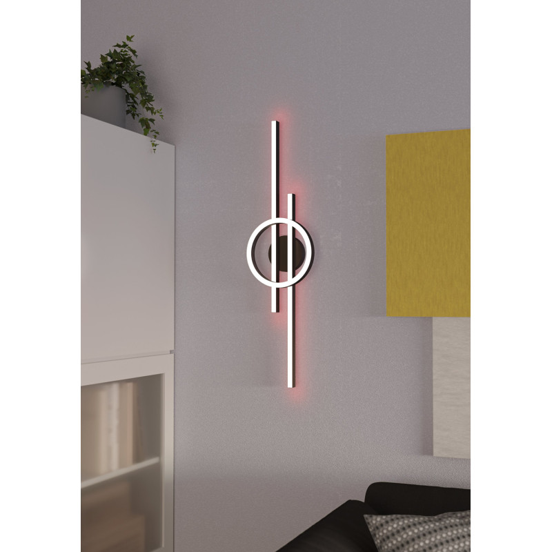 Plafonnier LED Amandolo noir RGB 2850 lm 23,5 W EGLO