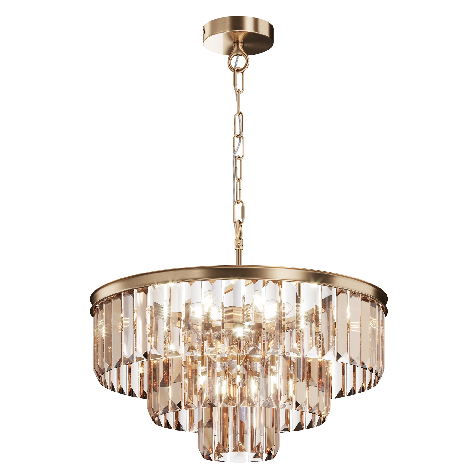 Lampa wisząca mosiężno-złota REVERO 7xE14x40W wym: 115x50x50 cm Maytoni