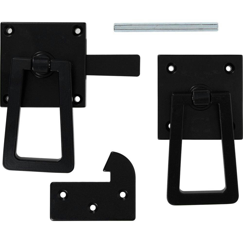 Hillman Contemporary Rectangular Ring Latch, Black