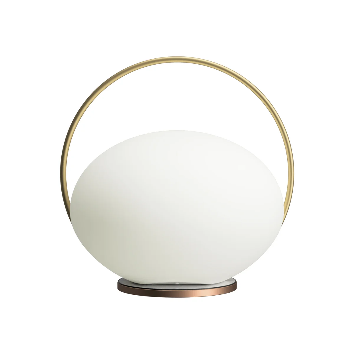 Umage - Orbit LED Akku-Tischleuchte V2, Ø 19,5 cm, weiß / messing