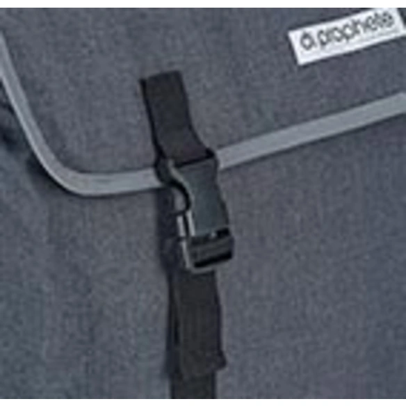 Seitenpacktasche, für E-Bikes, grau, Polyester