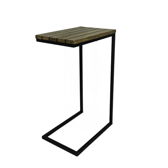 Beistelltisch-Set, BxHxL: 31 x 66,5 x 41 cm, Metall/Mangoholz