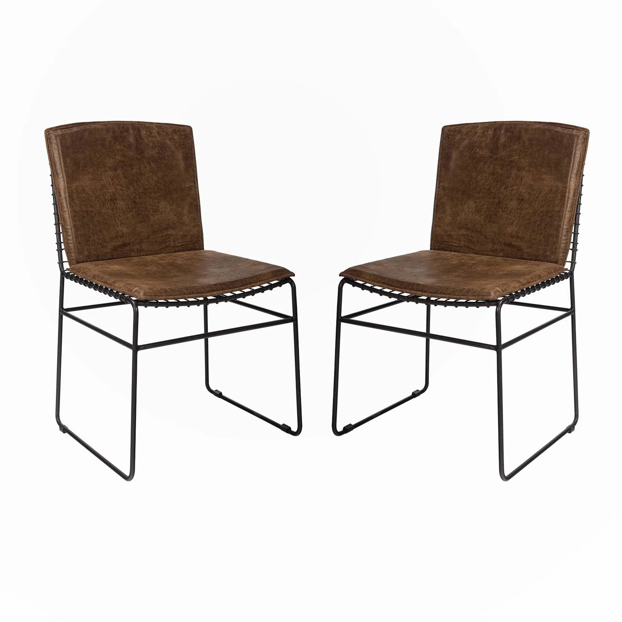 Set of Two Upholstered Dining Chairs