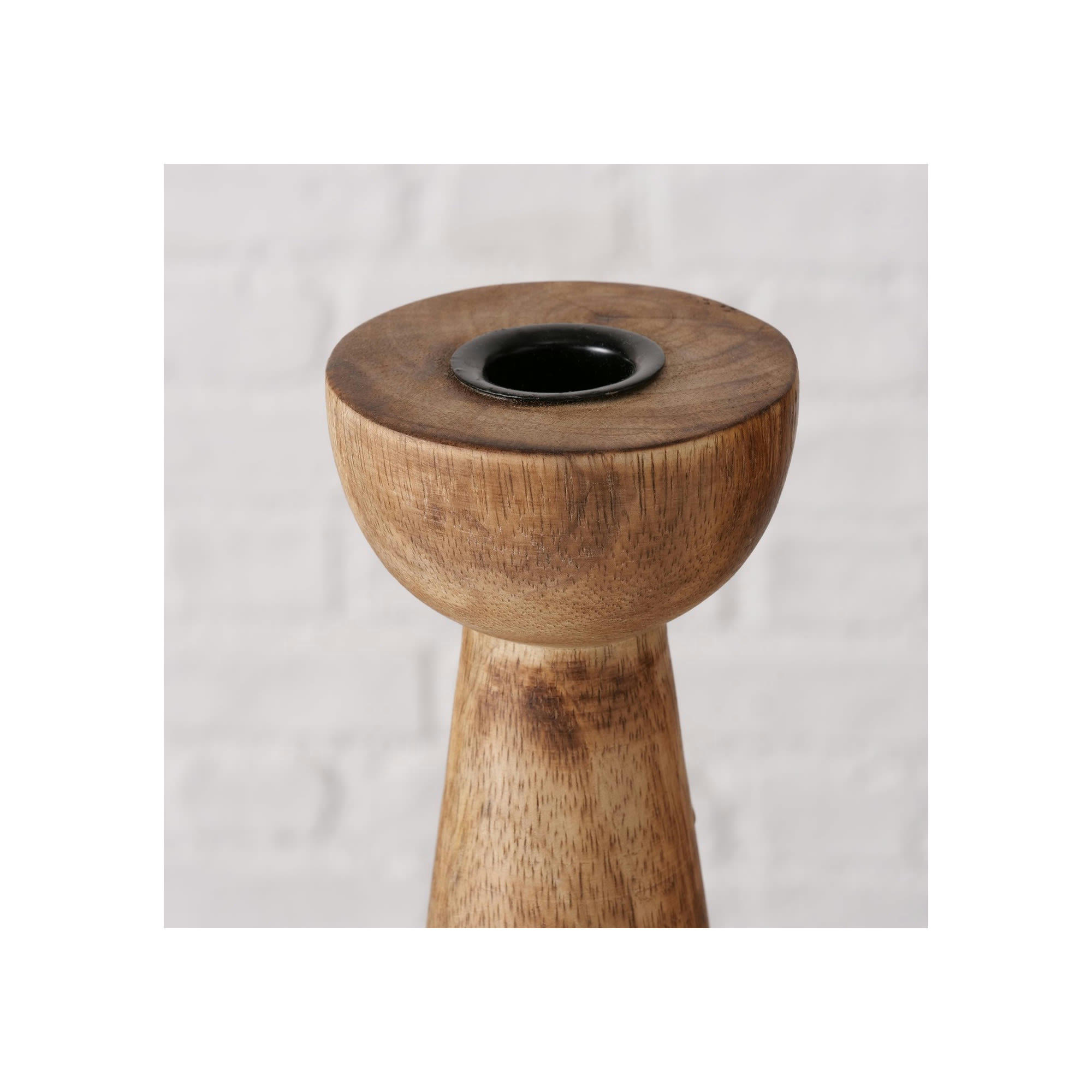 - Set de 2 chandeliers en bois de mangue