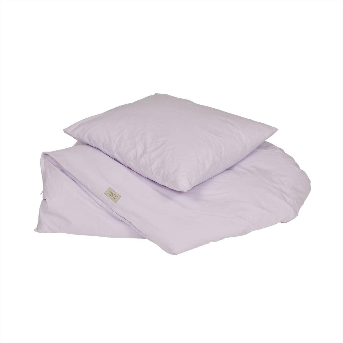 NUKU - Literie violet en coton organique H40x45cm