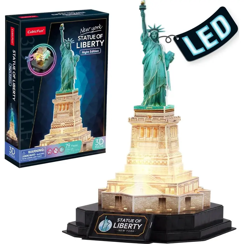 3D-Puzzle Freiheitsstatue LED