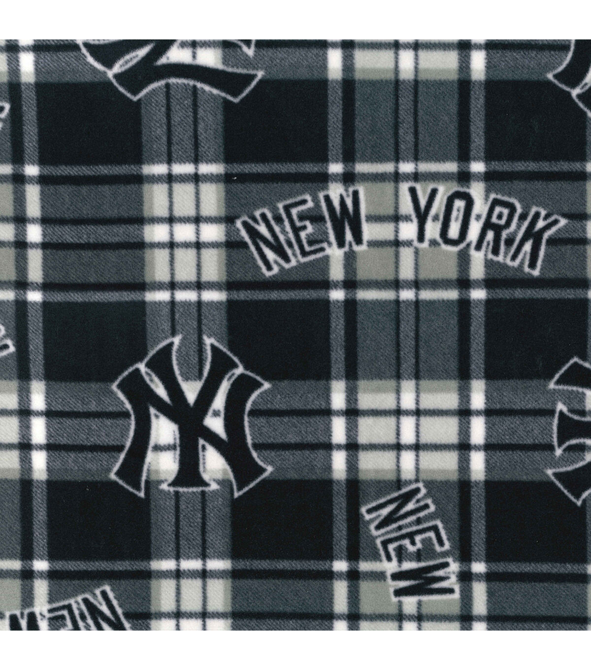 Fabric Traditions New York Yankees Fleece Fabric Plaid