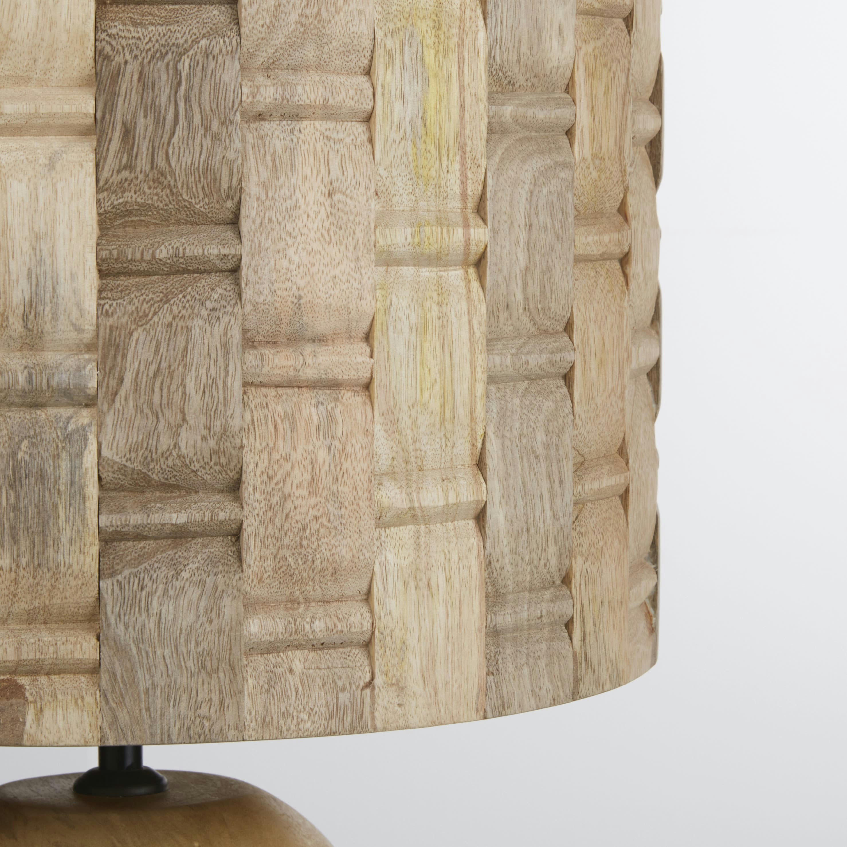 SOUKAINA - Lampe en bois de manguier