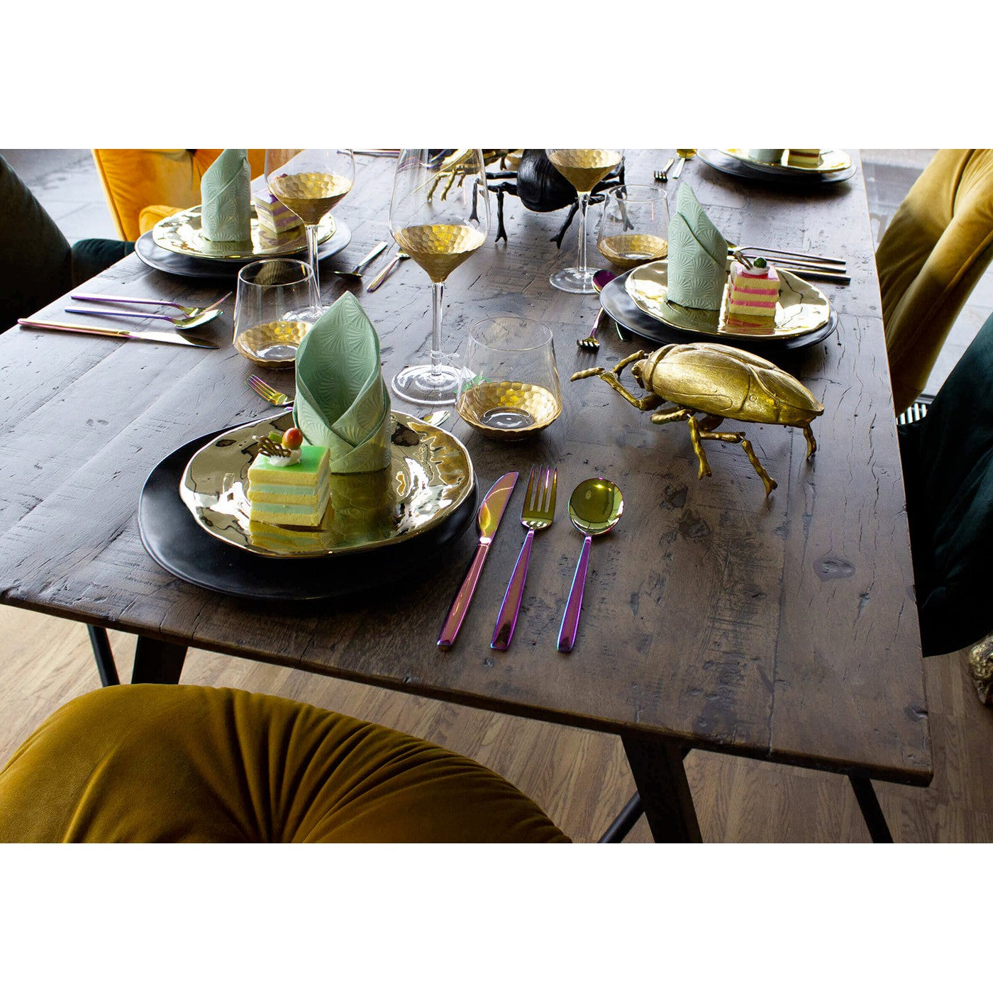 Wijnglazen Rode Gobi (6 set) Kare Design