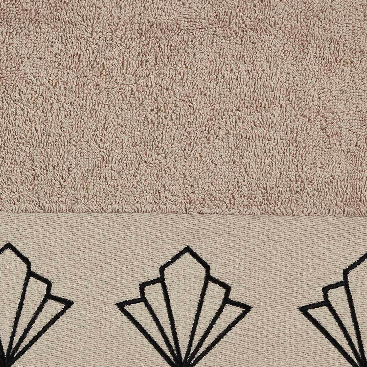 PALIMA - Lot de 3 serviettes invité Sable 30x50 cm