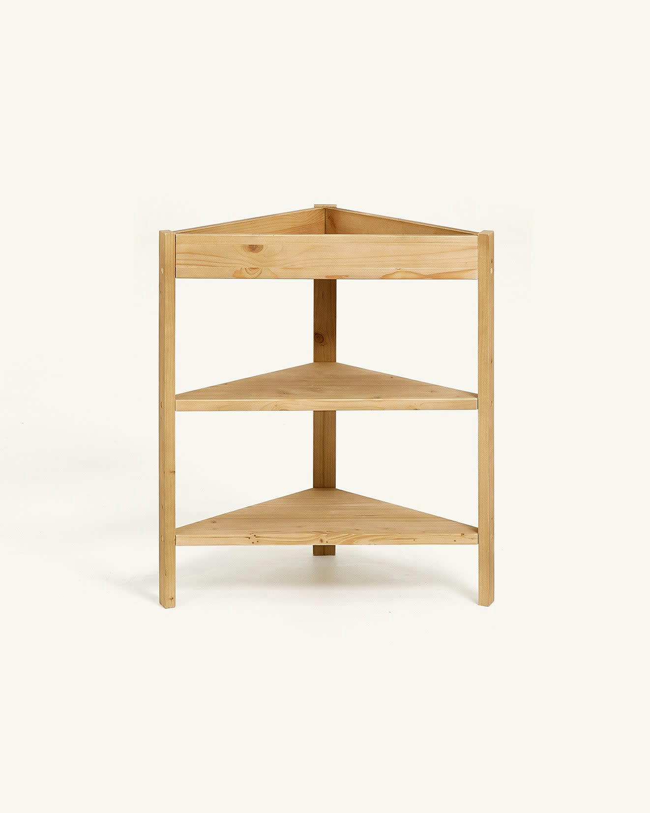 MAURO - Etagère d'angle en bois de couleur naturel