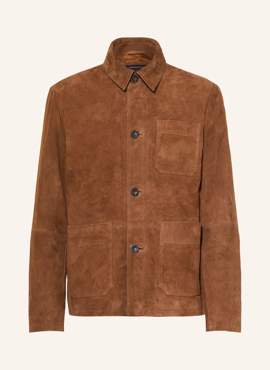 STROKESMAN'S Leder-Overshirt