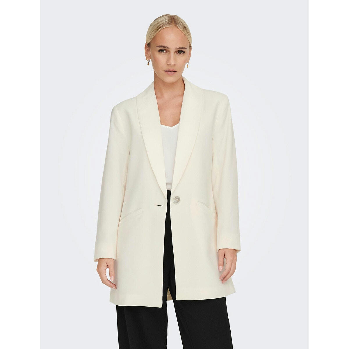 Blazer long, coupe droite