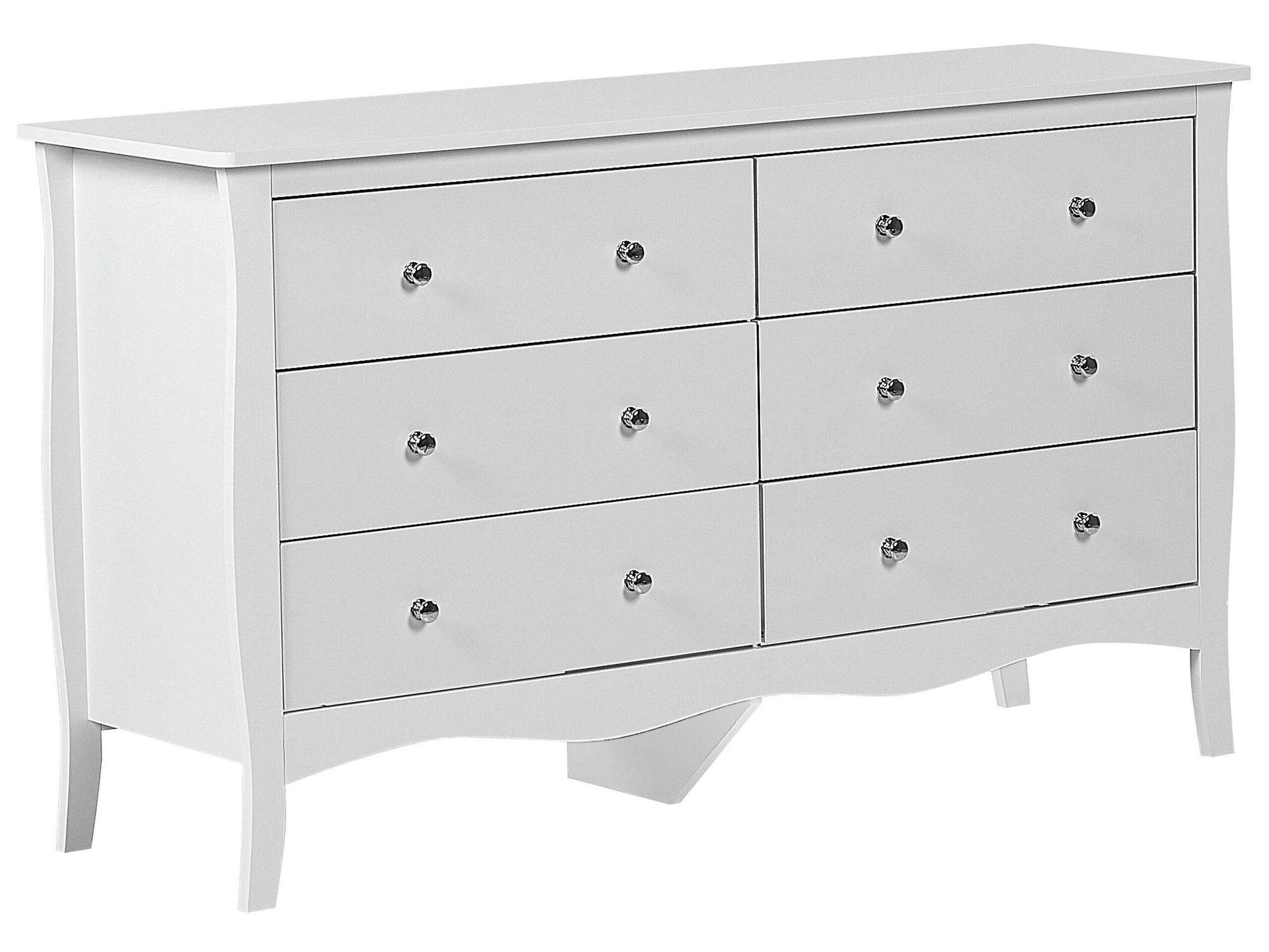 WINCHESTER - Commode blanche 6 tiroirs
