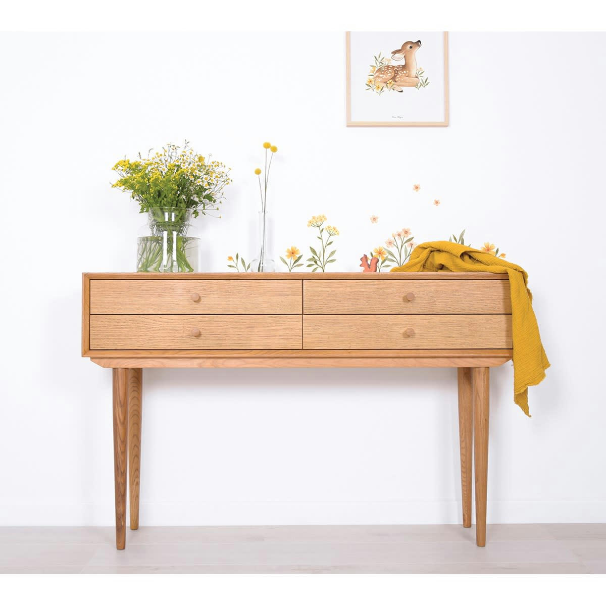 FOREST - Planche de stickers fleurs multicolore