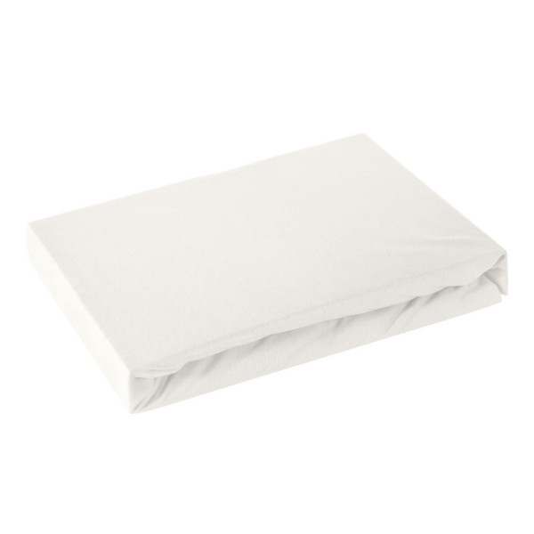Prześcieradło jersey z gumką 140x200 kremowe 125 g/m2