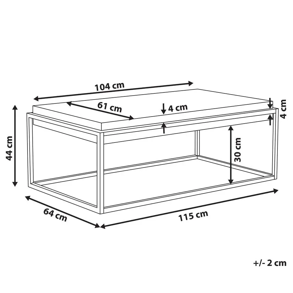 ALTOS - Salontafel - Grijs - MDF