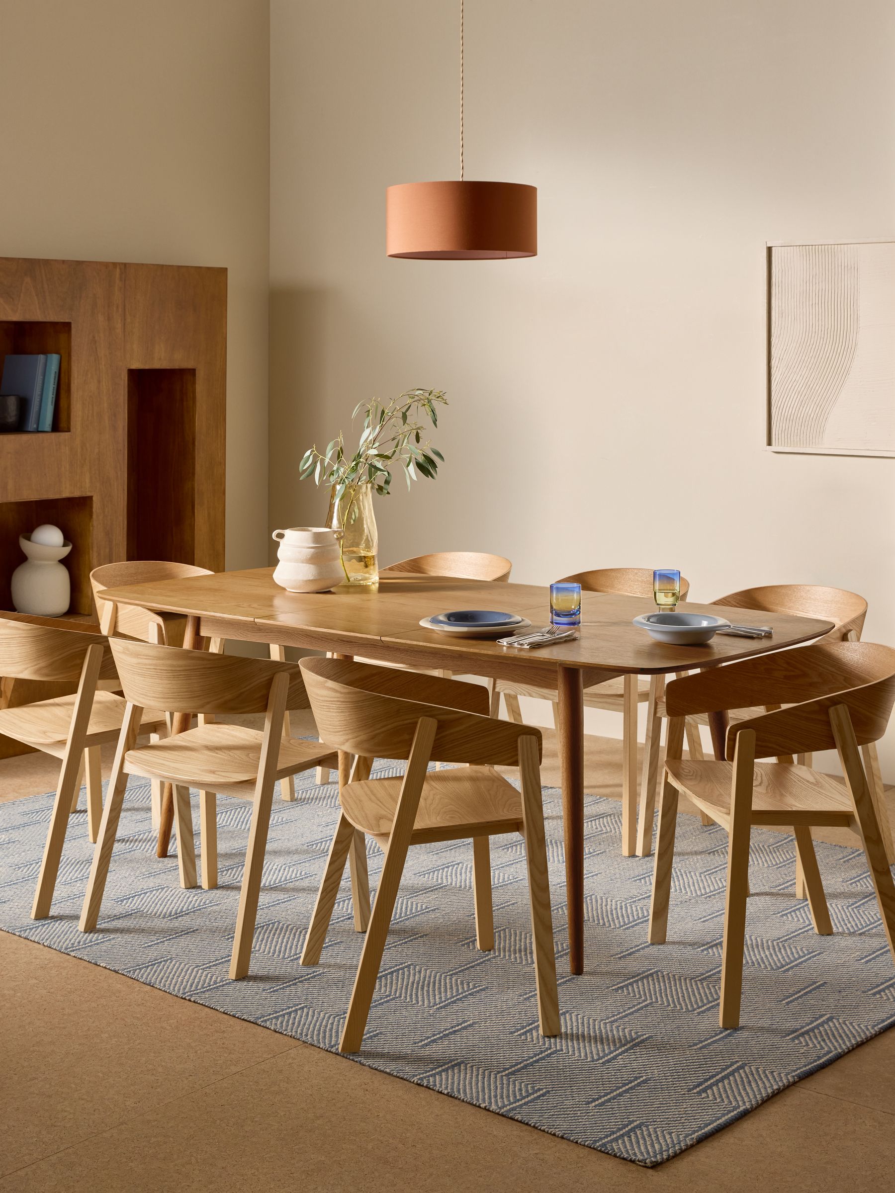 Deauville Rectangular 6 to 8 Seater Extending Dining Table in Oak