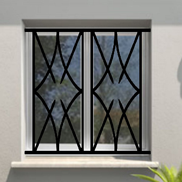 Grille de Defense Nora pour Fenetre H 75 cm x L 100 cm (côte tableau)