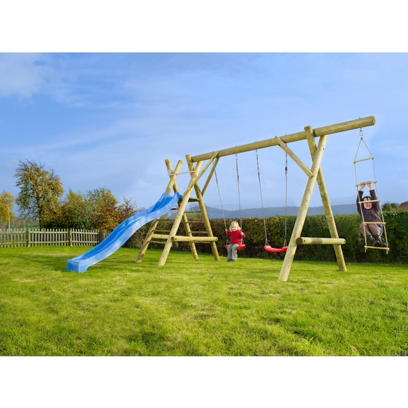 Rutsche, Kunststoff, 265 cm, blau, witterungsbeständig, Anbaumodul