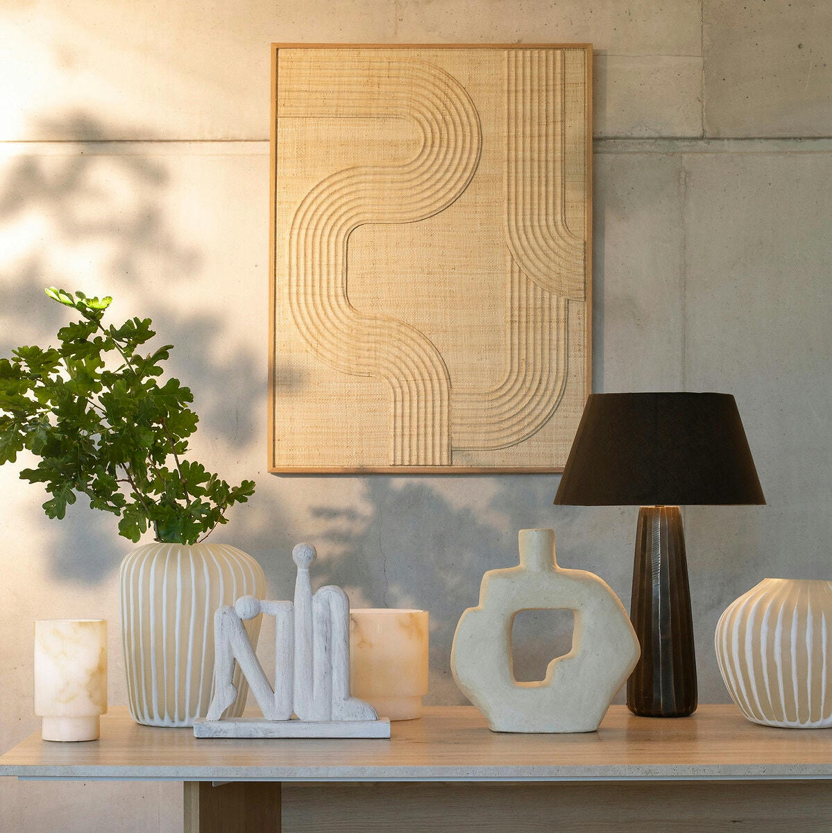 Vase en verre givré strié, Corila