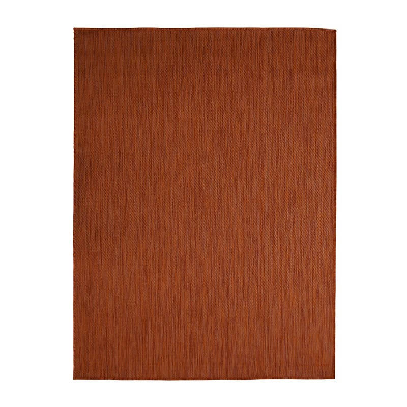 TERRAIN - Tapis intérieur-extérieur aspect jute terra cotta 195x275