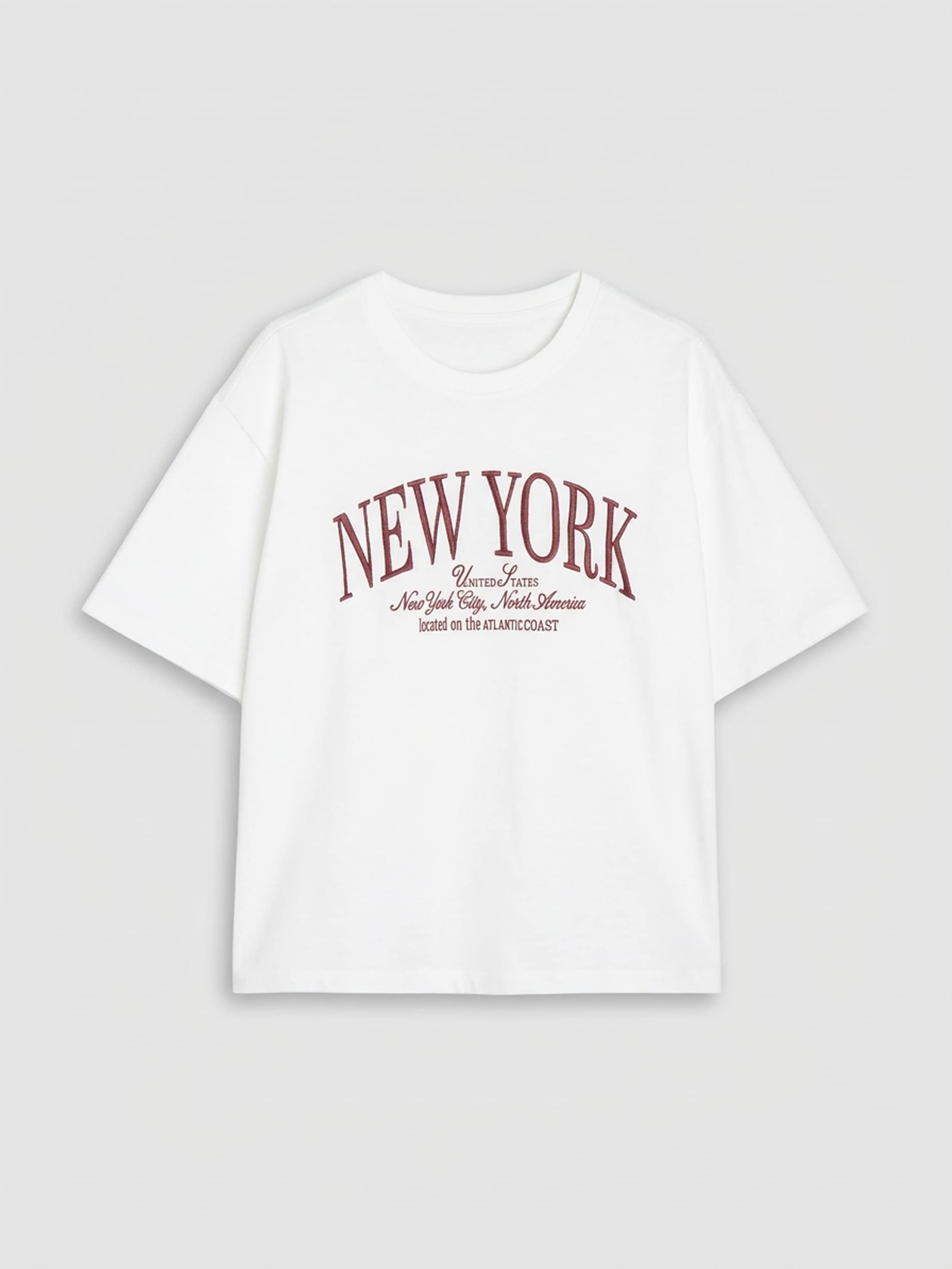 Bawełniana koszulka z napisem New York