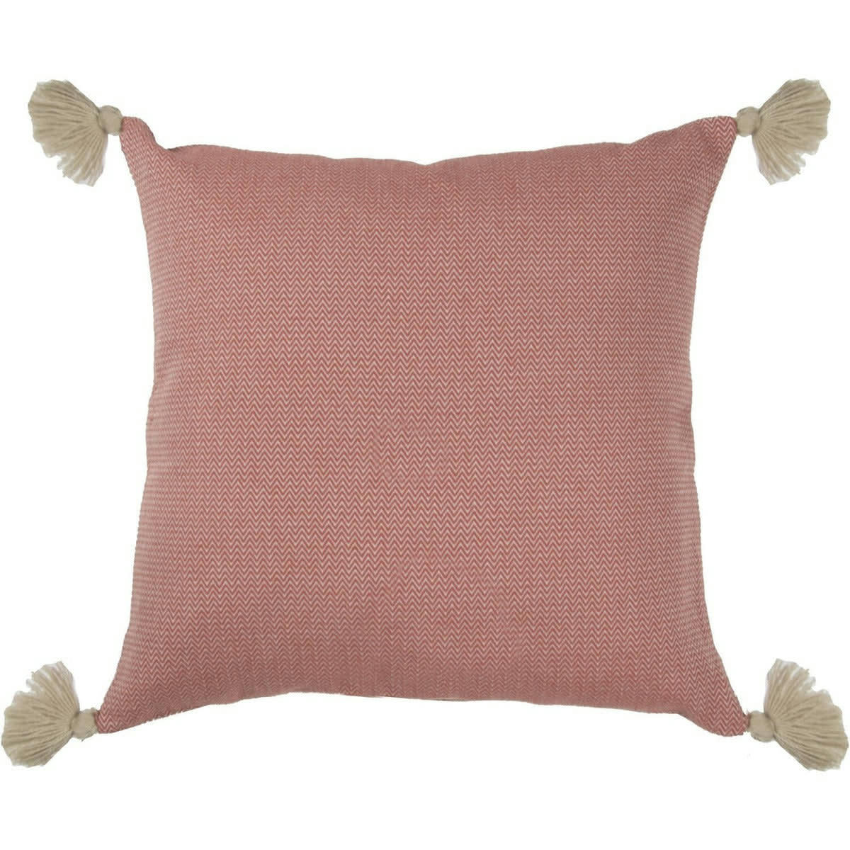 STOCKHOLM - Housse de coussin carré coton  50x50 terracotta