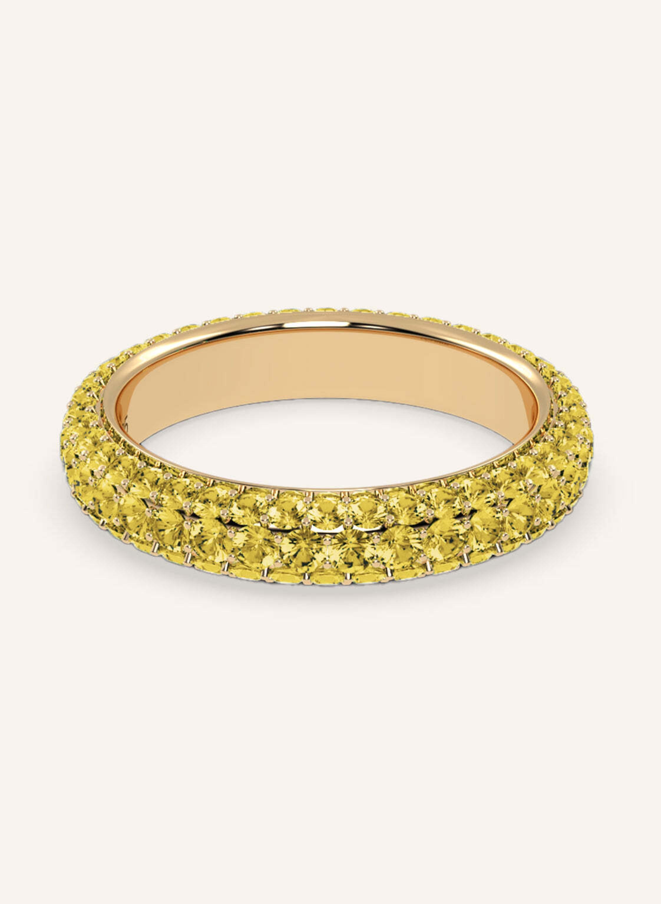 VEYNOU Ring PAVÉ aus 18 Karat Gelbgold und 1,90ct. gelbe Lab-Grown Diamanten