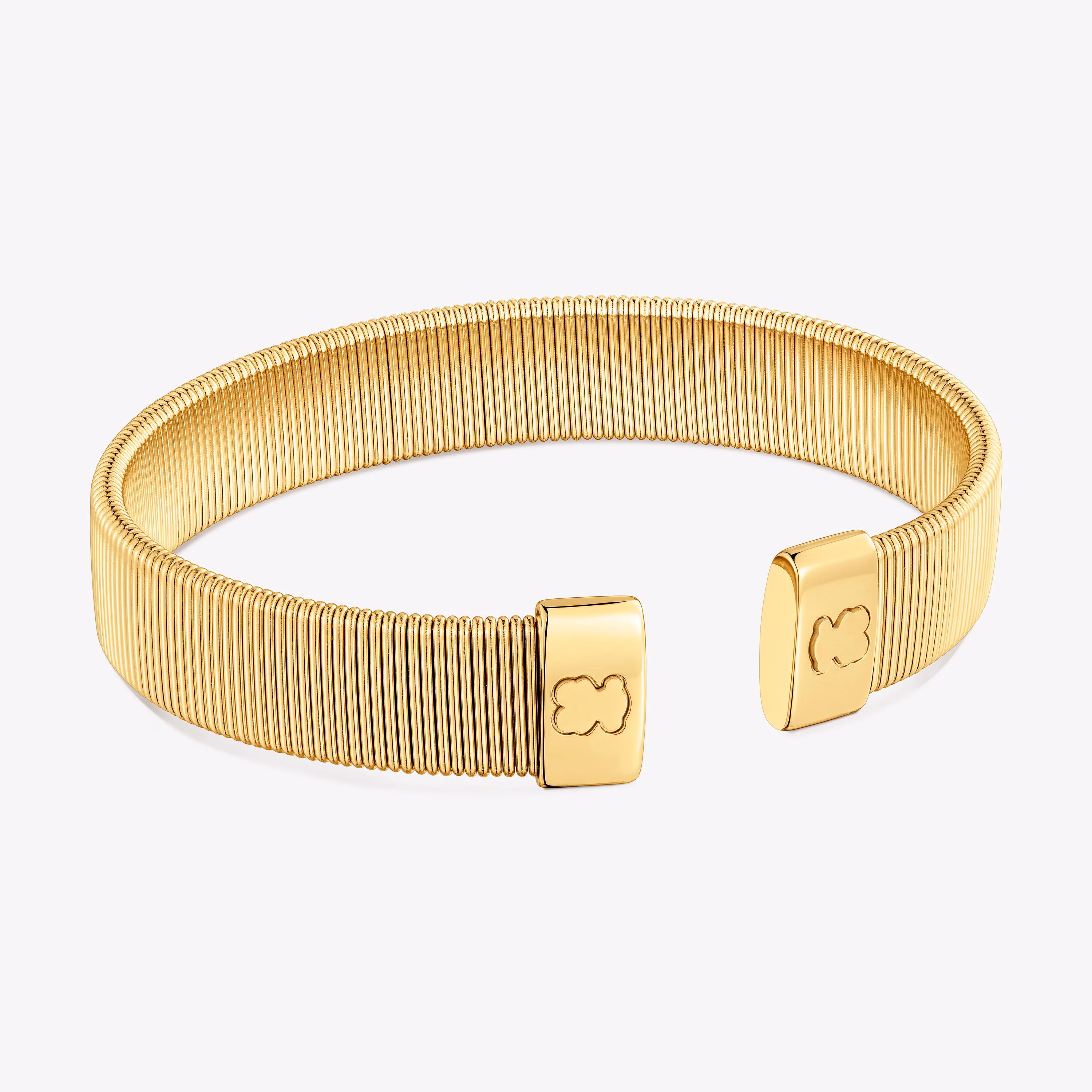 Pulsera esclava de acero dorado 12 mm Bulevard