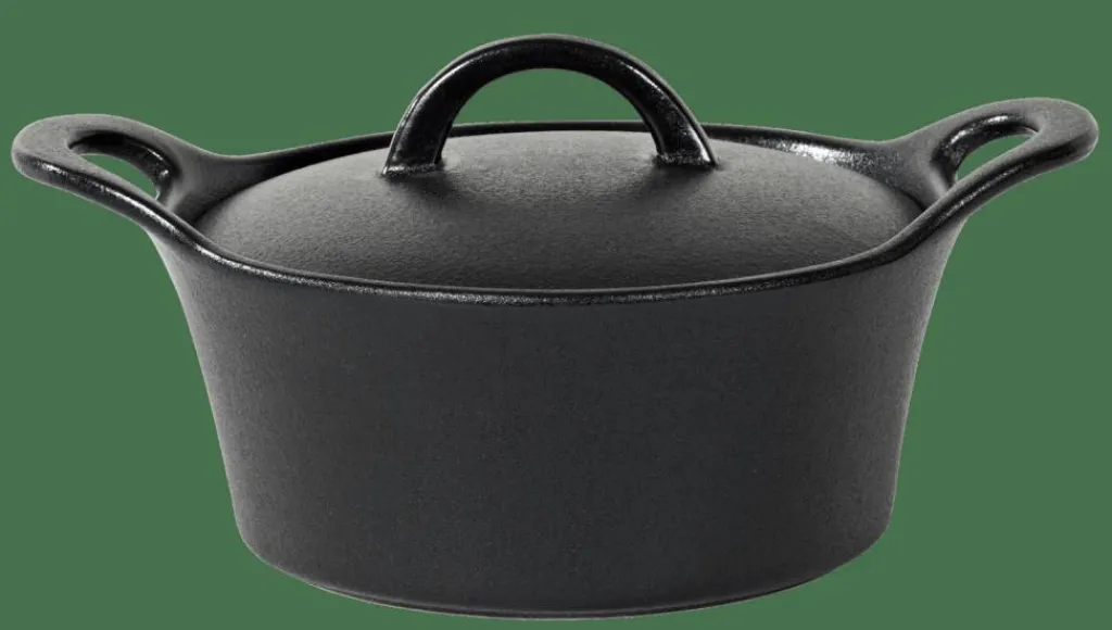 Plats À Four^CASA FERO Pot Allant Au Four Avec Couvercle 80 CL Noir