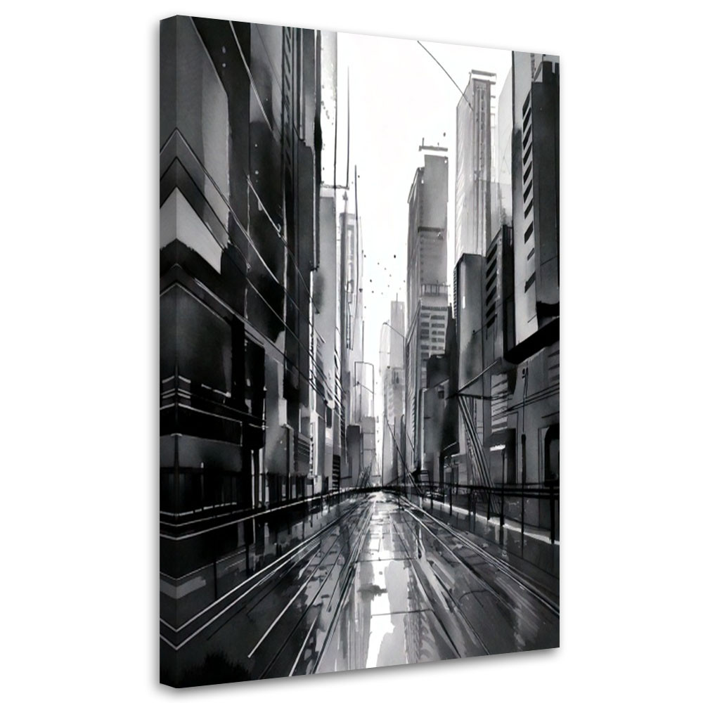 Feeby Obraz do salonu, Miasto Ulica Wieżowce 40x60