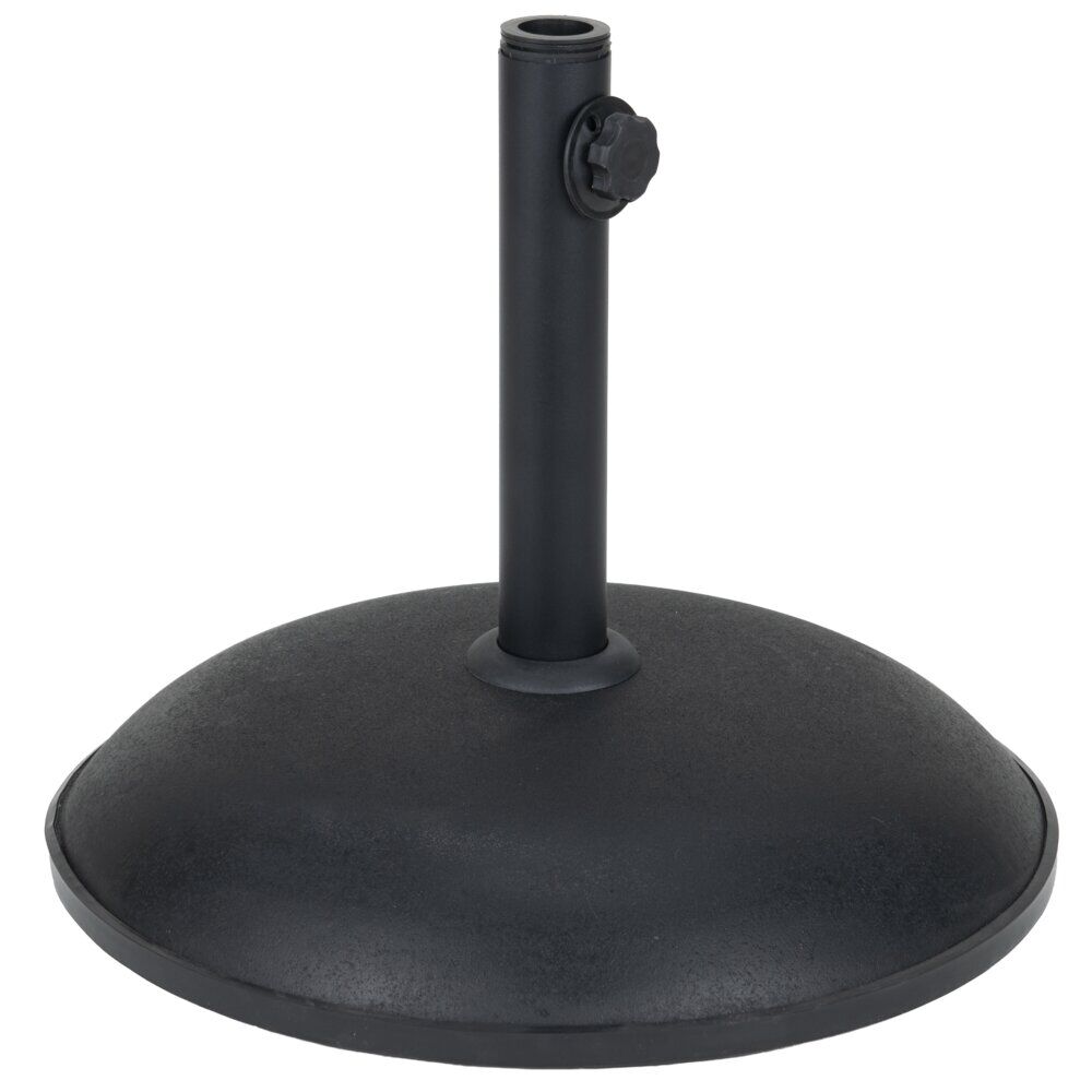 Pied de parasol rond ciment noir 20kg Ø45xH38cm