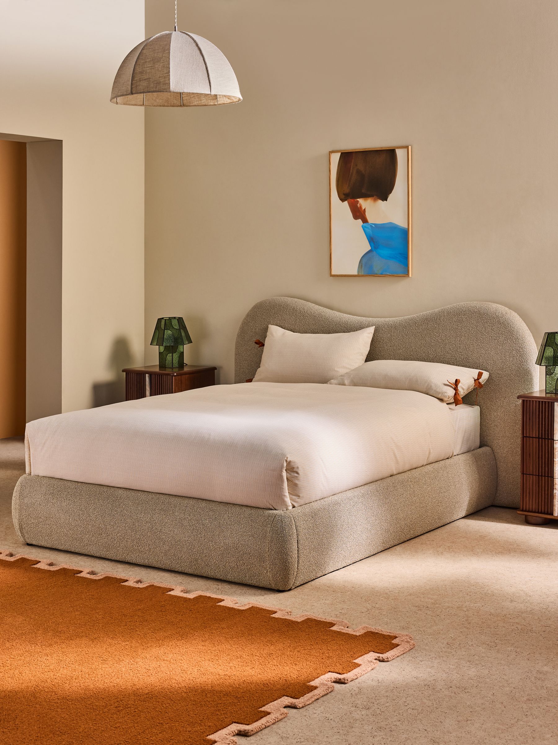 Maya Ottoman Bed in Casual Boucle Off White