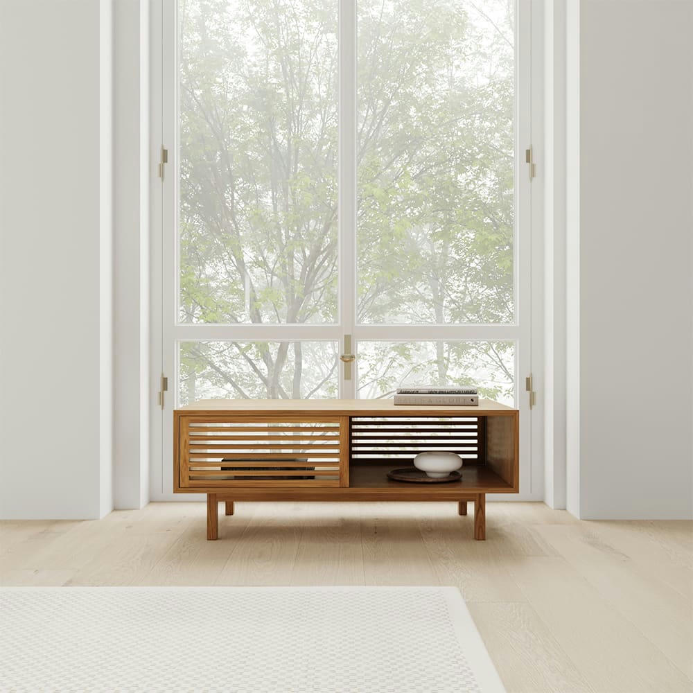 BORMES - Table basse en bois de teck