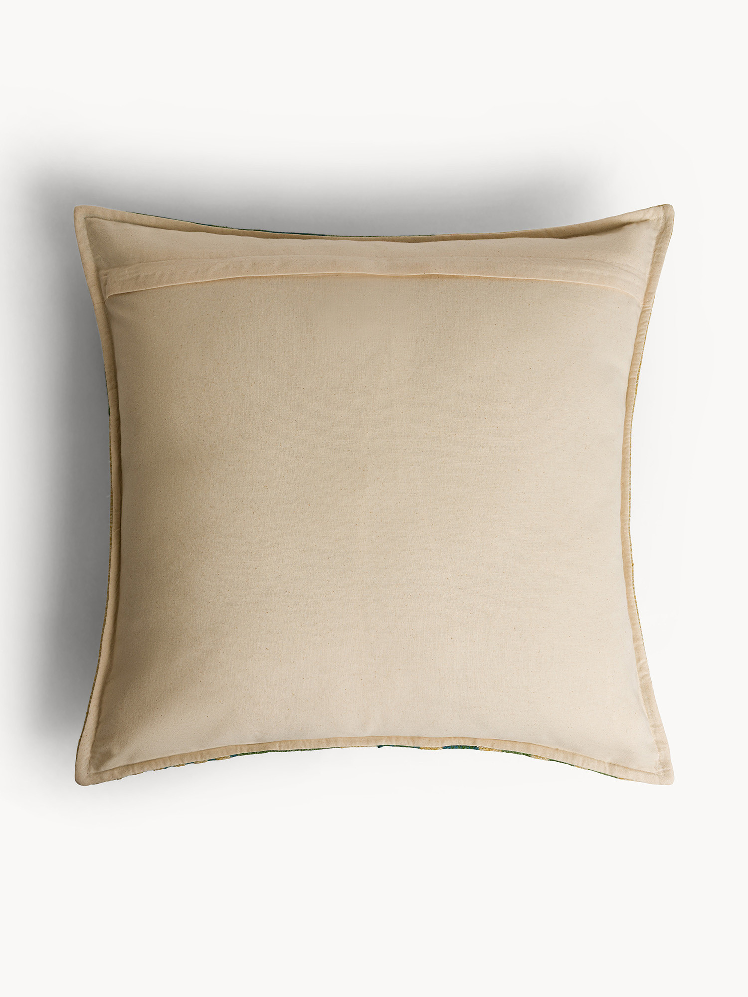 Cuscino 45x45 cm in cotone con ricamo geometrico