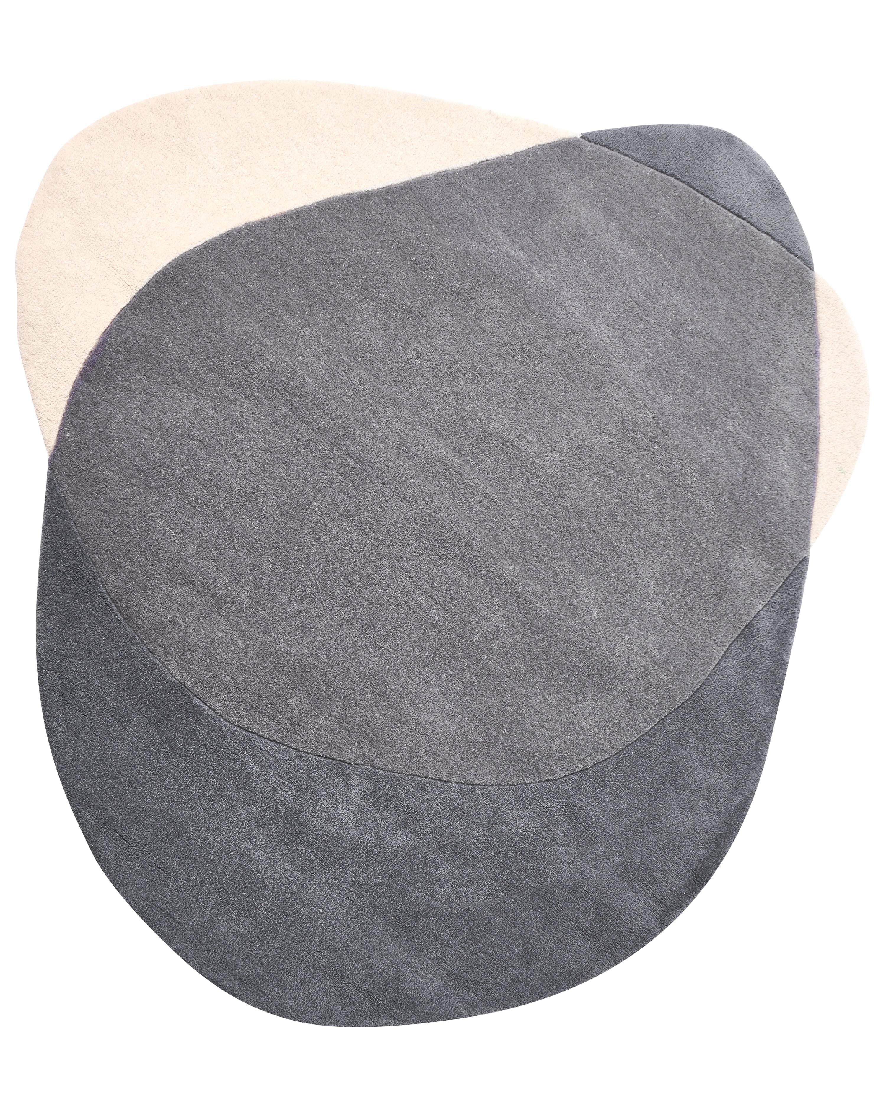 Rug MYSURU Grey 160 x 160 cm Wool