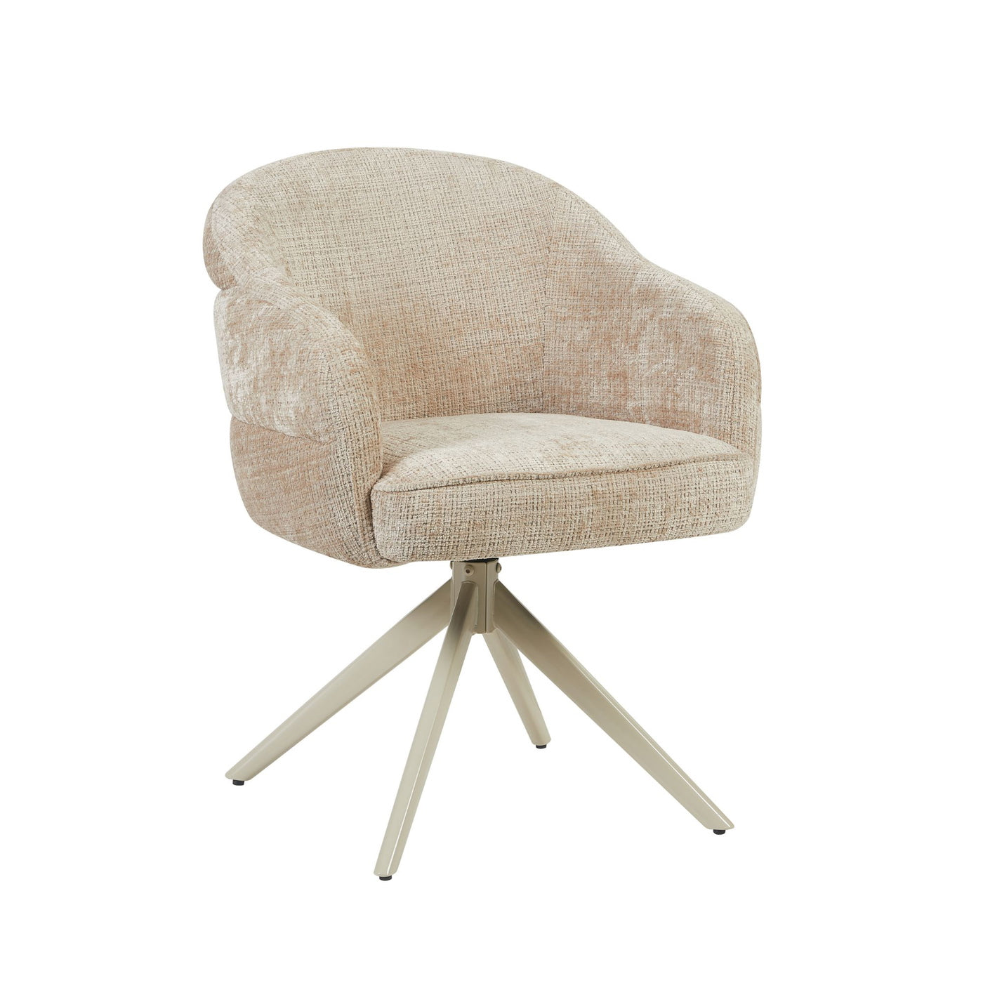 Starfurn Eetkamerstoel Bella - Zandkleur/Beige - Draaibaar - Set van 2