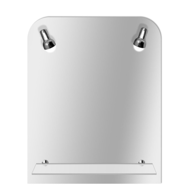 Miroir Danilo avec spots 65 x 50 cm chrome MP GLASS