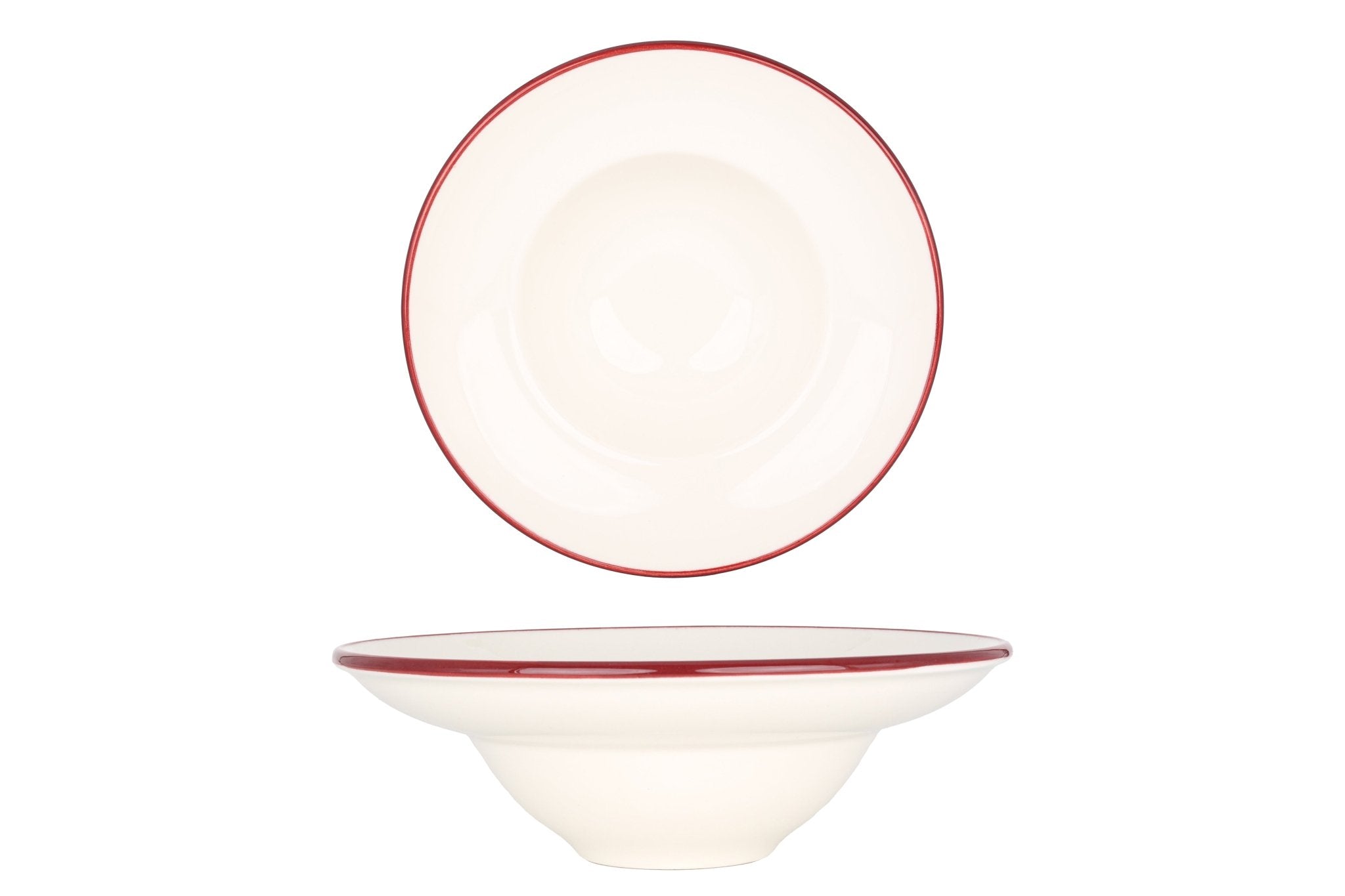 Bonna Kommetje - Linea Burgundy - Porselein - 23 cm - set van 2