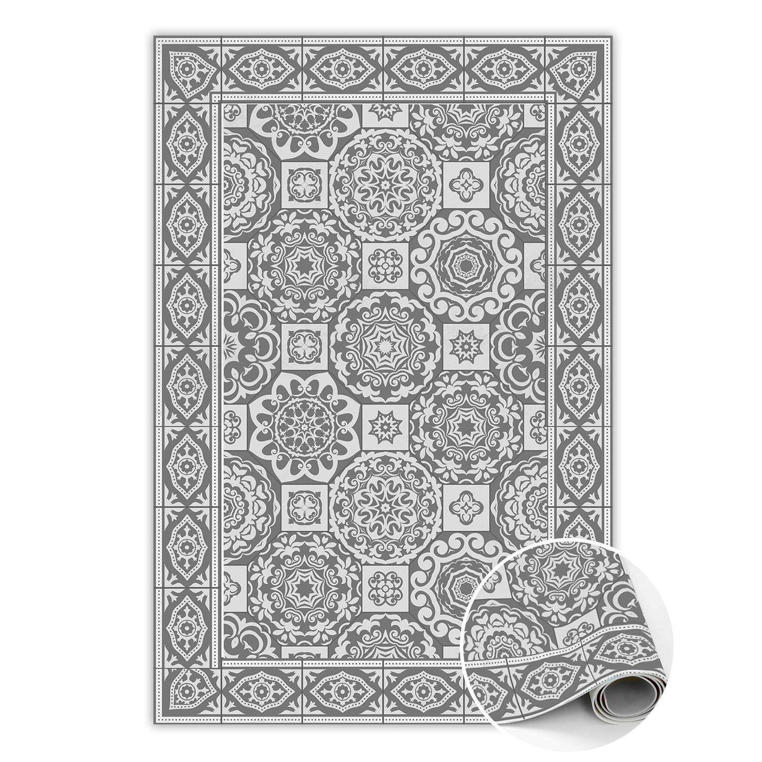 Modny dywan winylowy Grecka geometria 60 x 90 cm