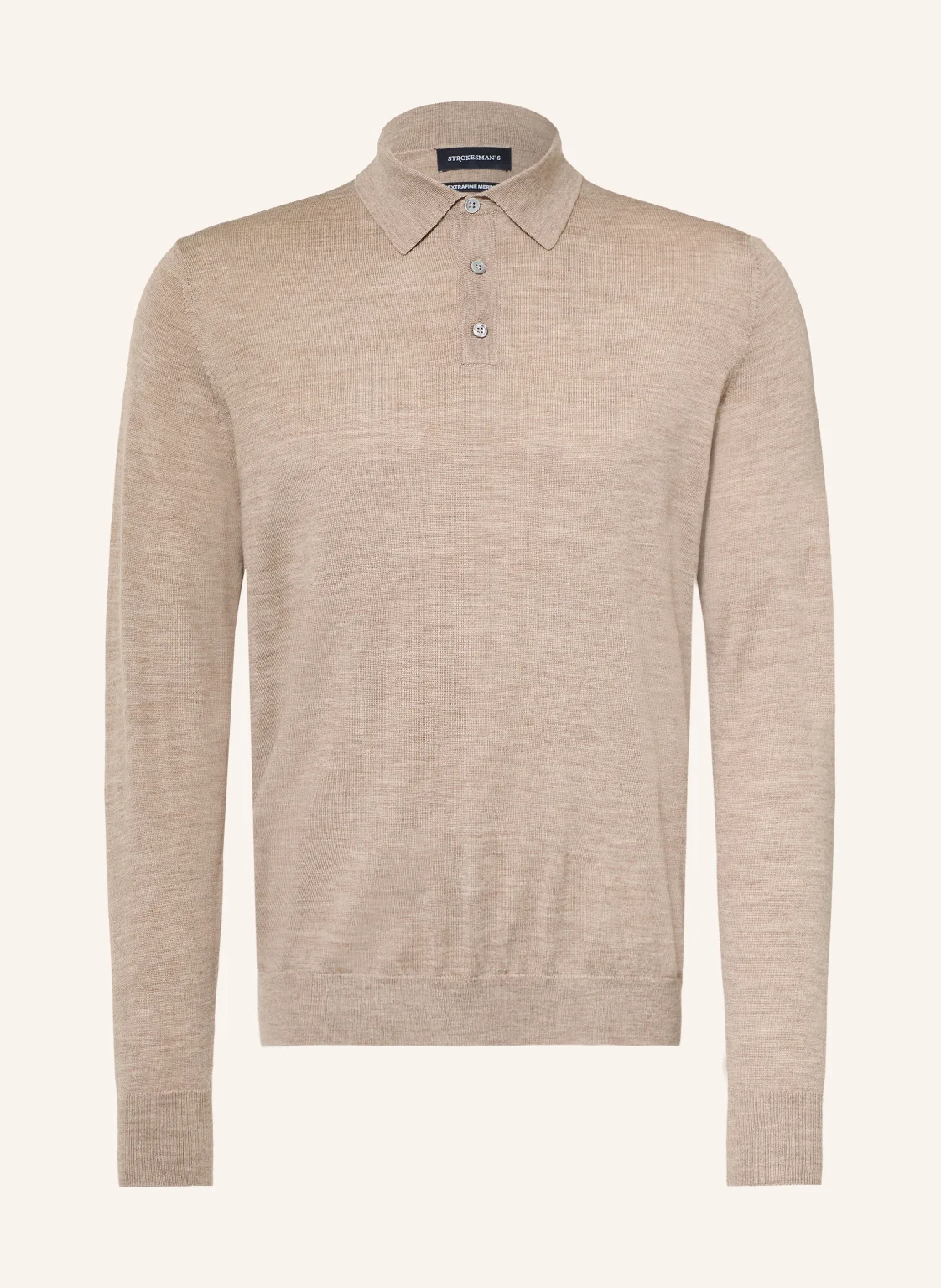 STROKESMAN'S Strick-Poloshirt aus Merinowolle
