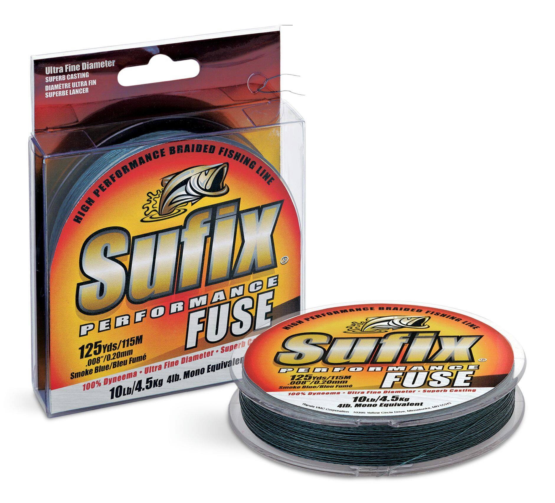 Sufix Performance Fuse Braided Fishing Line, Blue, 15-lb