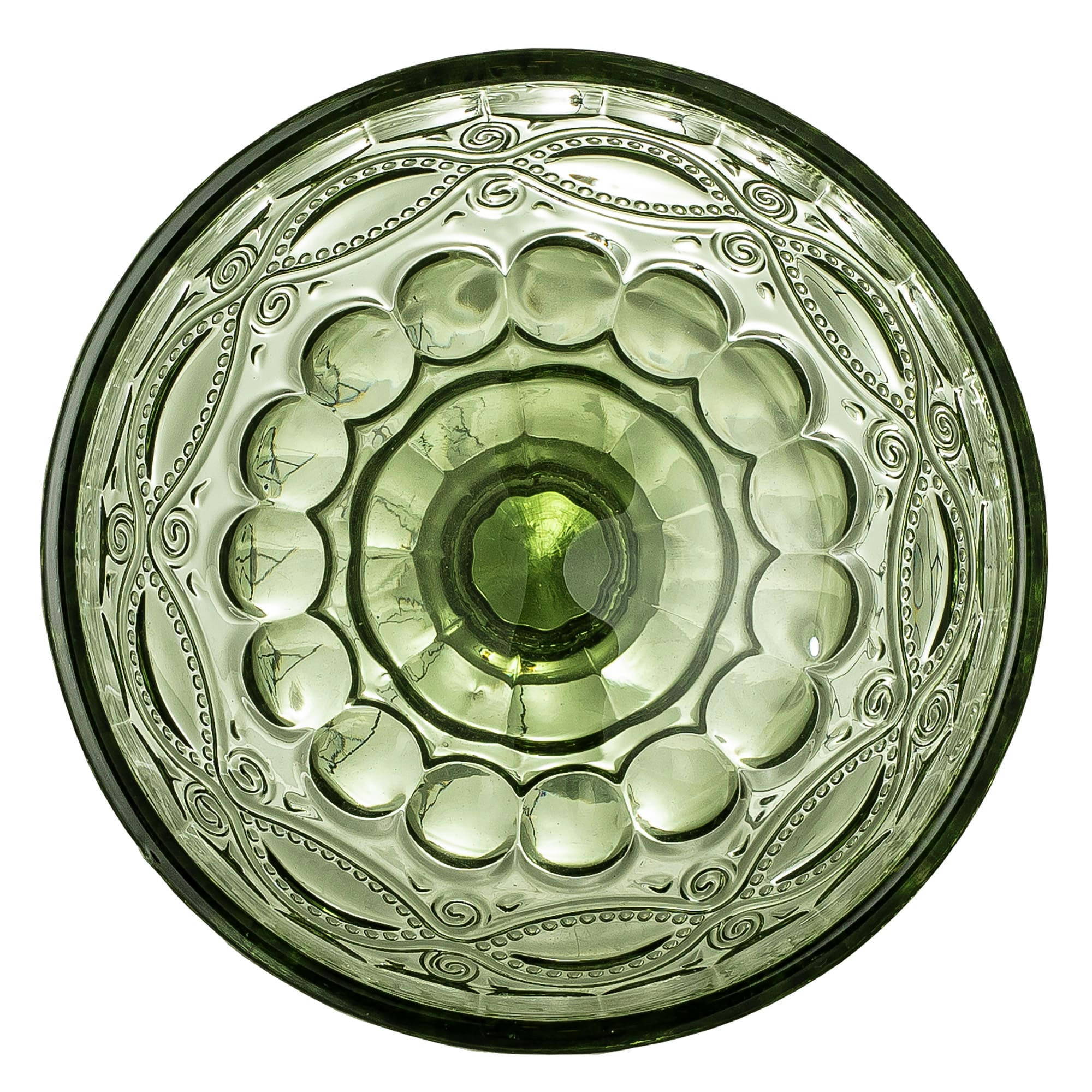 FLORIE - Coupe verte en verre D12cm