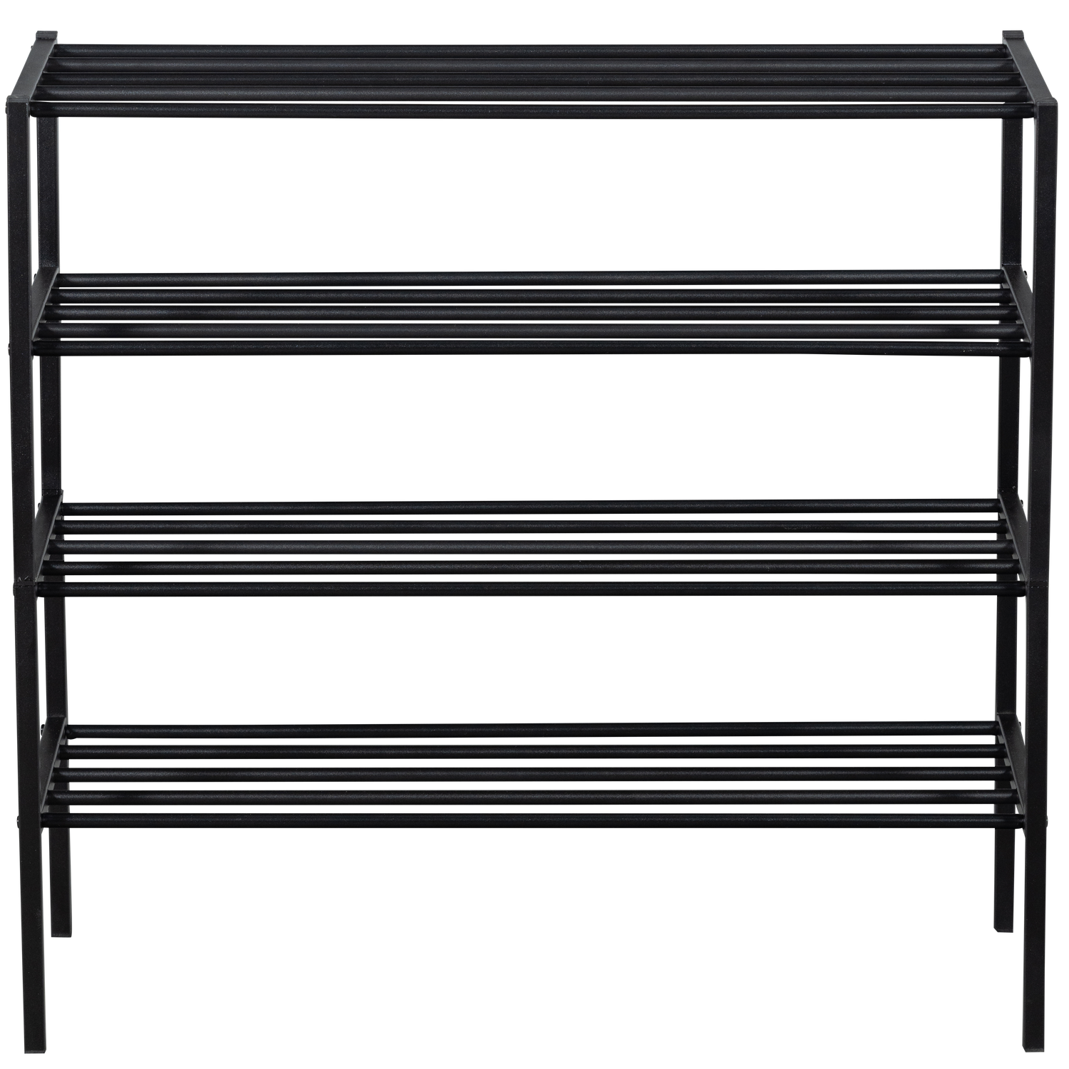 WOOOD schoenenrek Ferro - Metaal - Zwart - 80x85x35