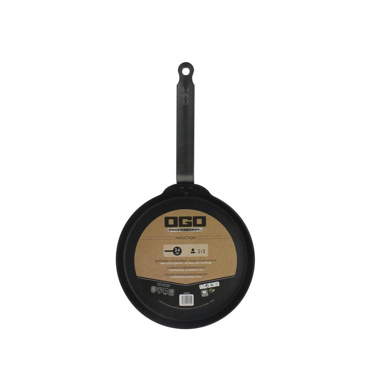 OGO PRO - Crépière en aluminium Ø24cm - compatible induction