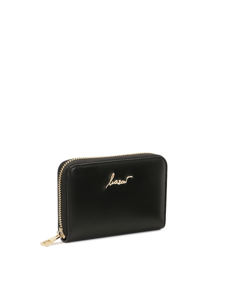 Black wallet with elegant logo